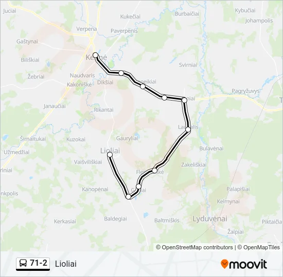 71-2 Bus Line Map