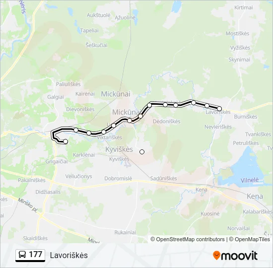 177 Bus Line Map