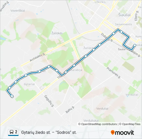 2 Bus Line Map