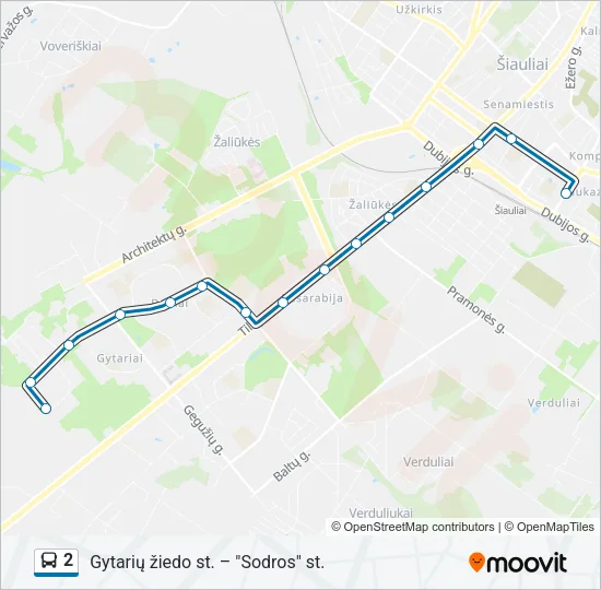 2 Bus Line Map