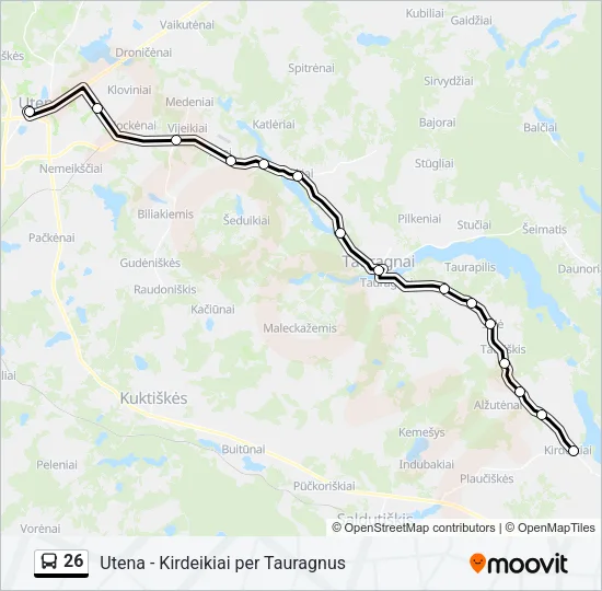 26 Bus Line Map