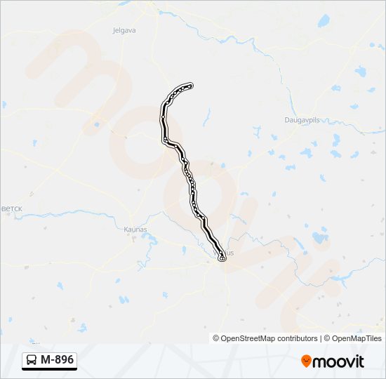 M-896 bus Line Map