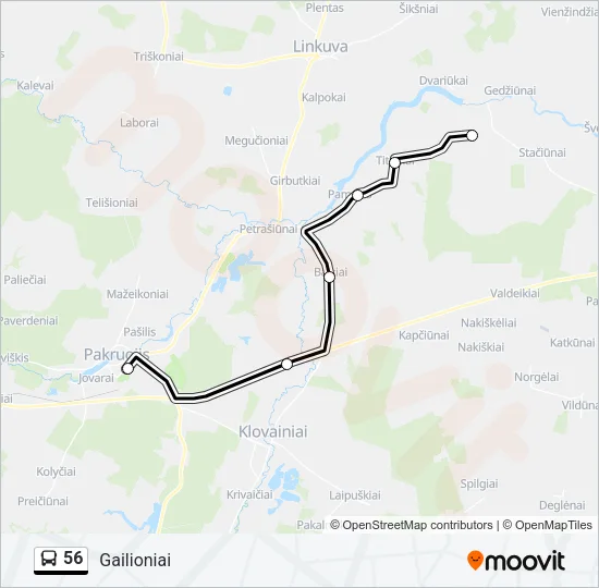 56 Bus Line Map