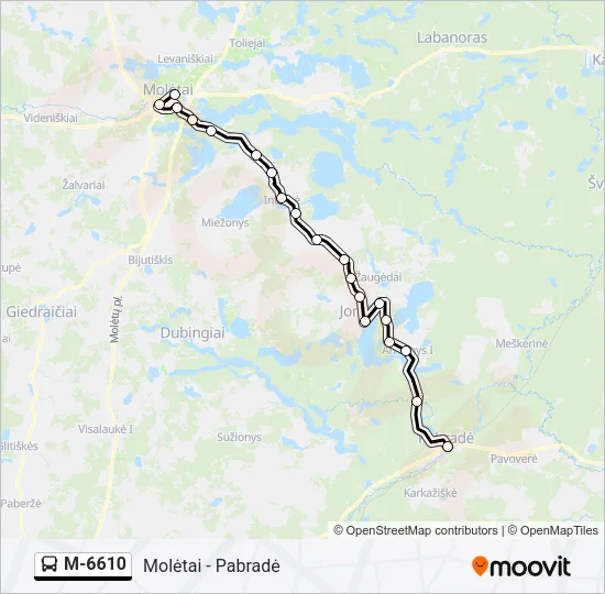 M-6610 Bus Line Map