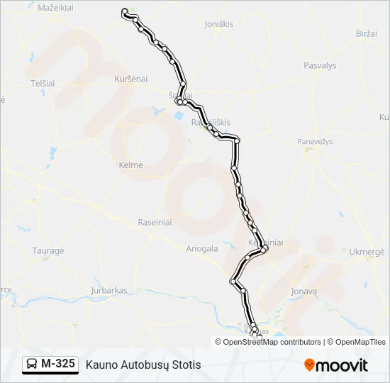 M-325 Bus Line Map