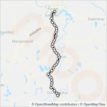 M-191 Bus Line Map
