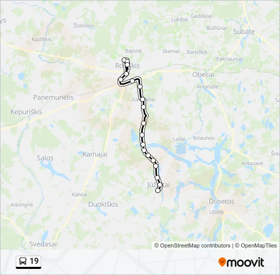 Автобус 19: карта маршрута