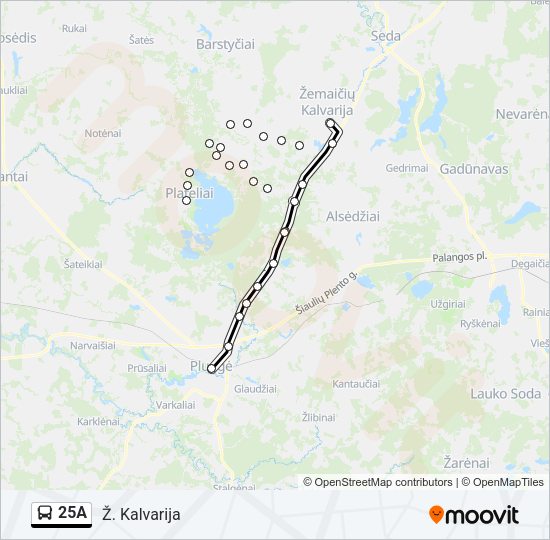 25A Bus Line Map