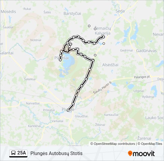 25A Bus Line Map