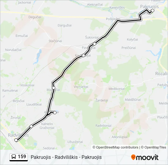 159 Bus Line Map