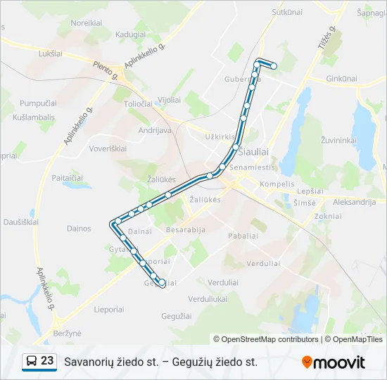 23 Bus Line Map