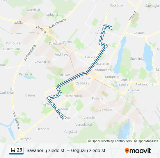 23 Bus Line Map