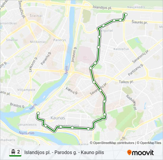 2 Trolleybus Line Map