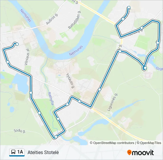 1A Bus Line Map