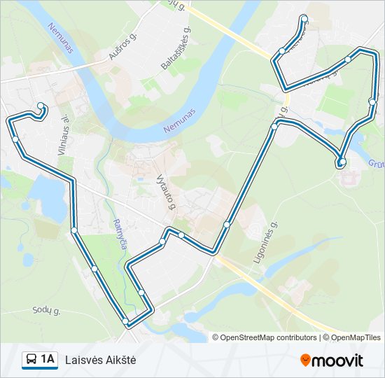 1A Bus Line Map