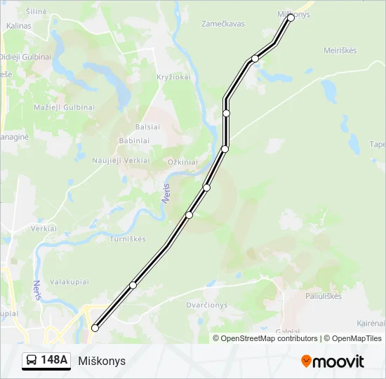 148A Bus Line Map