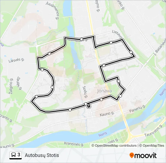 3 Bus Line Map