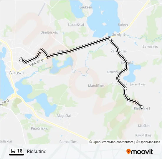 18 Bus Line Map