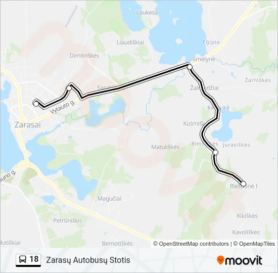 18 Bus Line Map