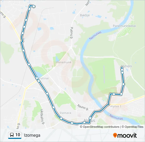 10 Bus Line Map
