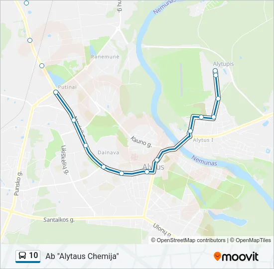 10 Bus Line Map