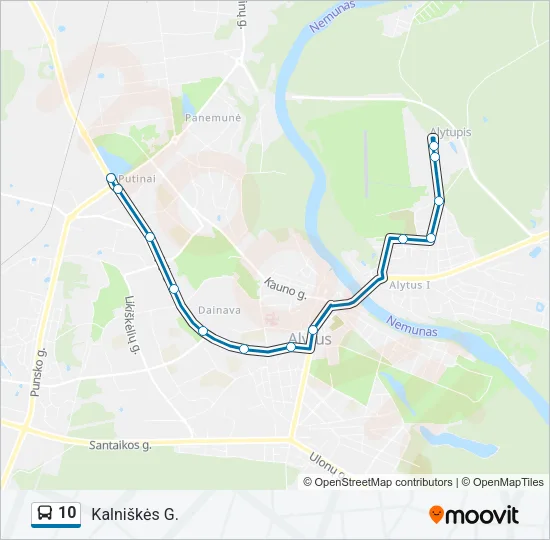 10 Bus Line Map