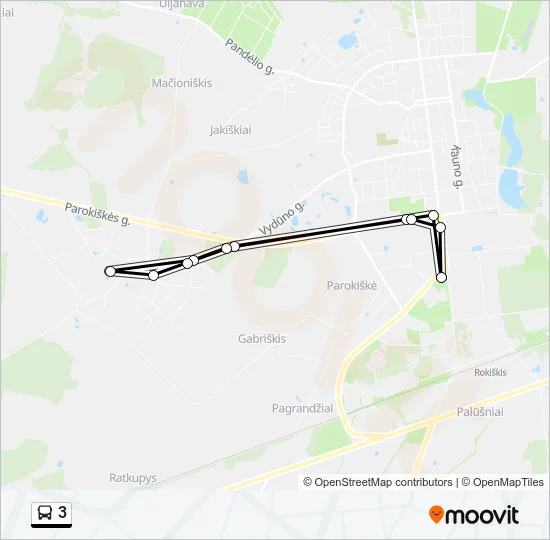 3 Bus Line Map