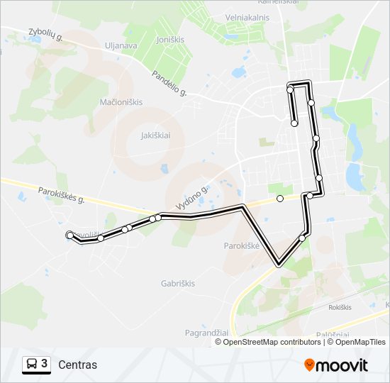 3 Bus Line Map