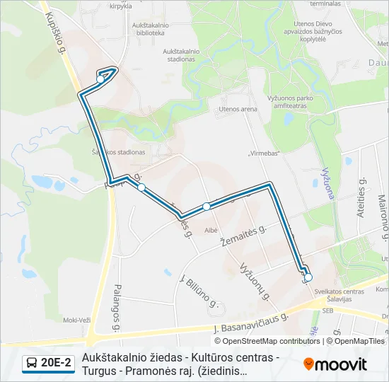 20E-2 Bus Line Map