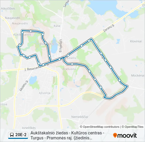 20E-2 Bus Line Map