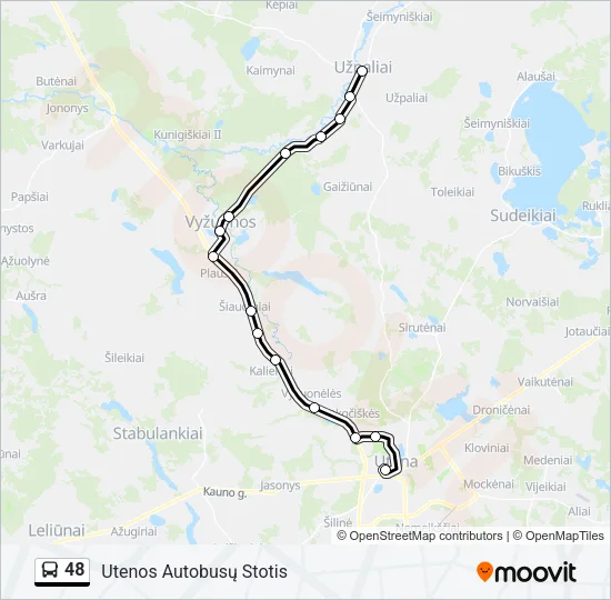 48 Bus Line Map