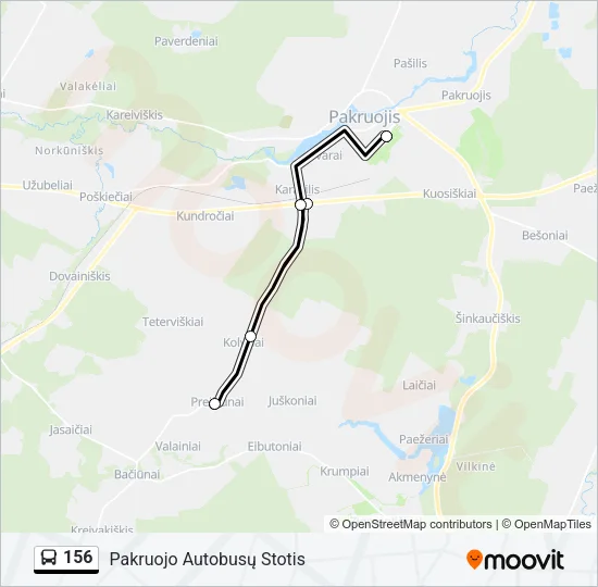 156 Bus Line Map