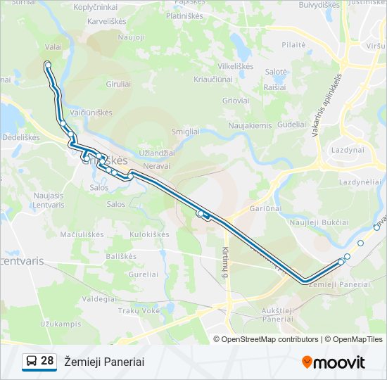 28  kelionės žemėlapis