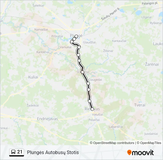 21 Bus Line Map