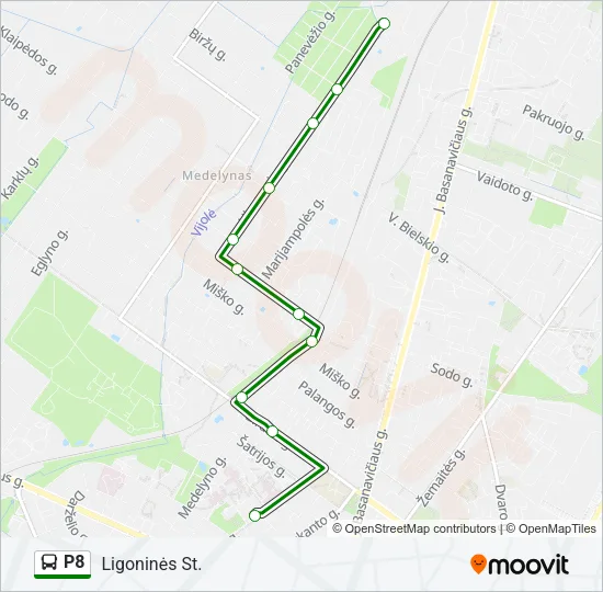 P8 Bus Line Map