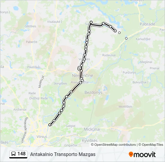 148 Bus Line Map