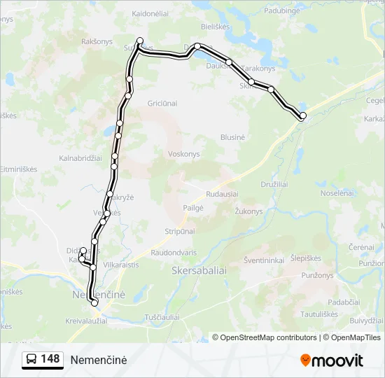 148 Bus Line Map