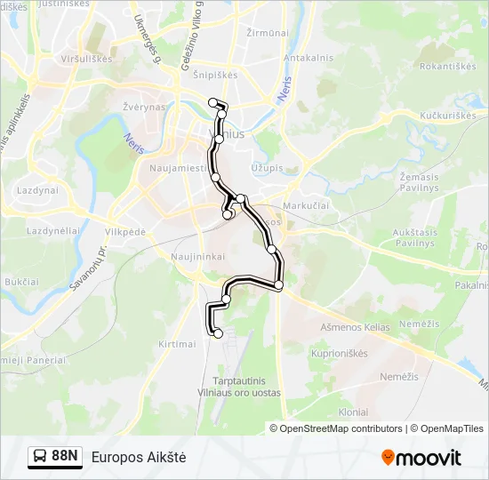 88N  Line Map