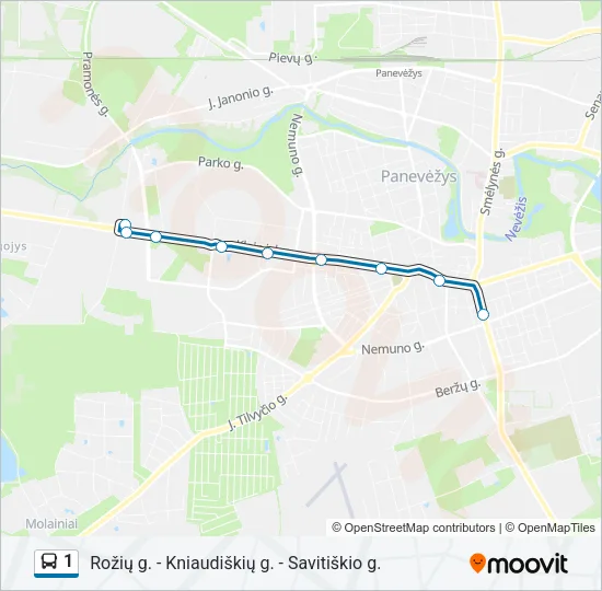 1 Bus Line Map