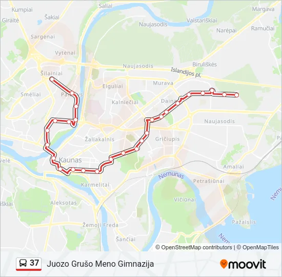 37 Bus Line Map