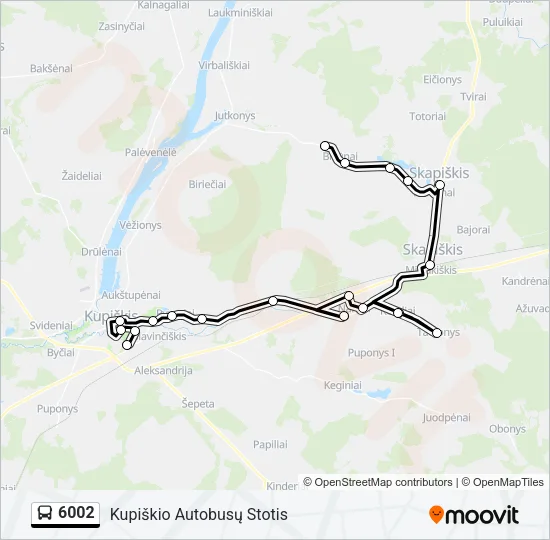 6002 Bus Line Map