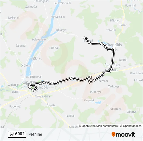 6002 Bus Line Map