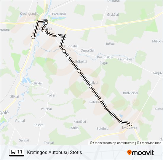 11 Bus Line Map