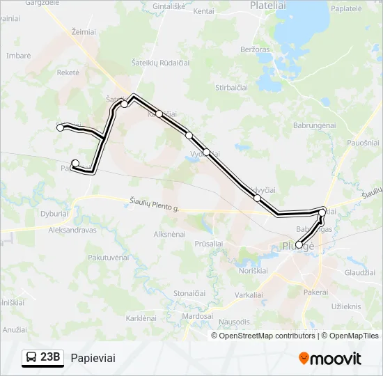 23B Bus Line Map