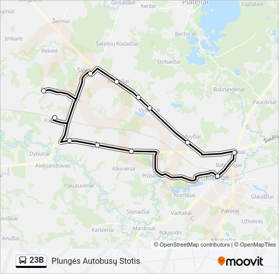 23B Bus Line Map