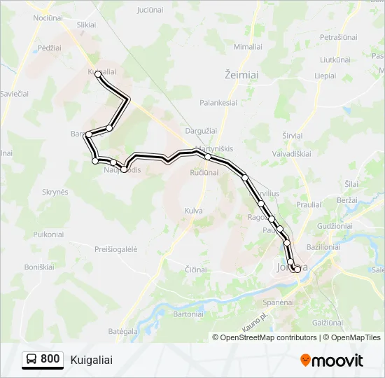800 Bus Line Map