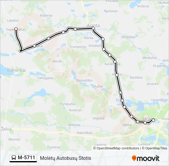 M-5711 Bus Line Map