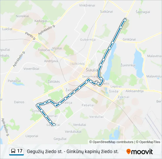 17 Bus Line Map