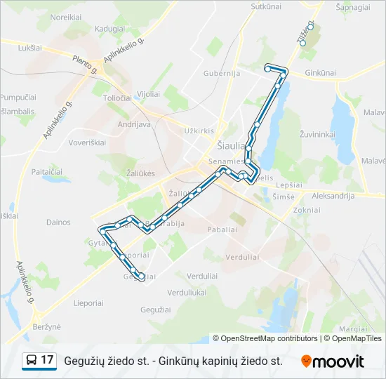 17 Bus Line Map