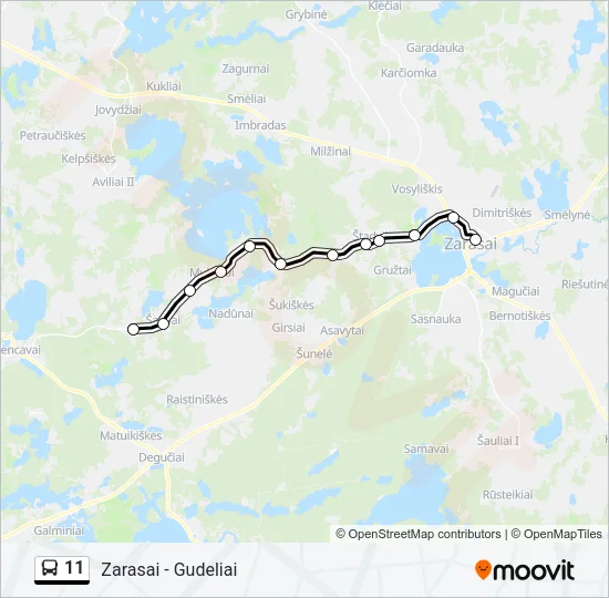 11 Bus Line Map
